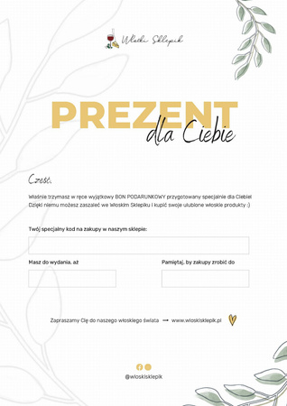 Voucher elektroniczny o wartości 100 zł